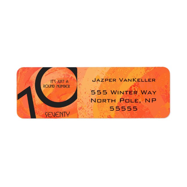 Orange 70 Decade Birthday (Front)