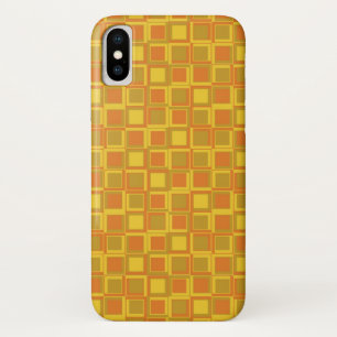 Orange 70's year styling squares Case-Mate iPhone case