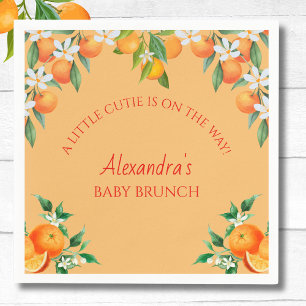 Orange A Little Cutie Citrus Baby Brunch Napkin