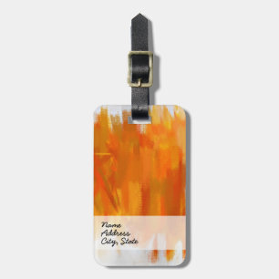 Orange Abstract Art Painting 2 Luggage Tag