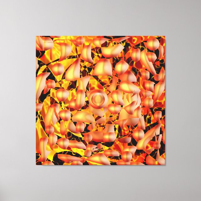 Orange Abstract Canvas Print (Front)