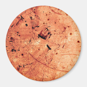 Orange abstract grunge contemporary art magnet