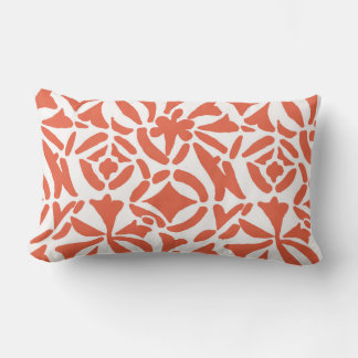 Orange Abstract Lumbar Cushion