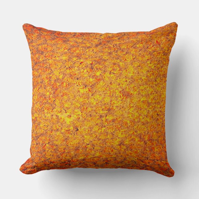 Orange Abstract Painting Cushion (Front)