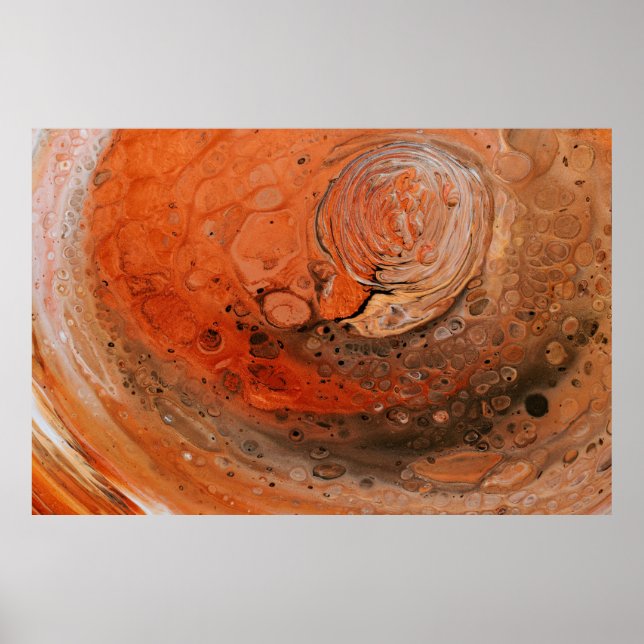 Orange abstract painting poster (Front)
