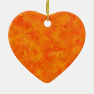 Orange Abstract Pattern Ceramic Tree Decoration