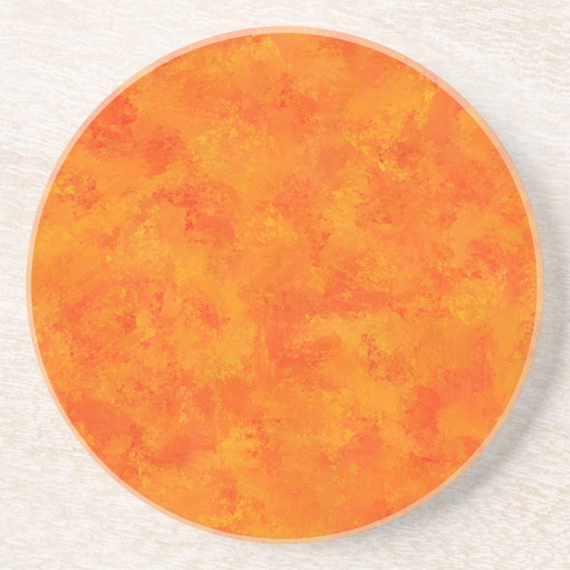 Orange Abstract Pattern  Coaster (Front)