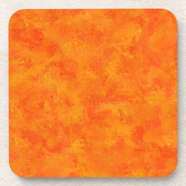 Orange Abstract Pattern  Coaster (Front)