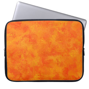 Orange Abstract Pattern Laptop Sleeve