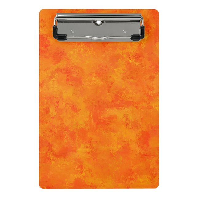 Orange Abstract Pattern  Mini Clipboard (Front)