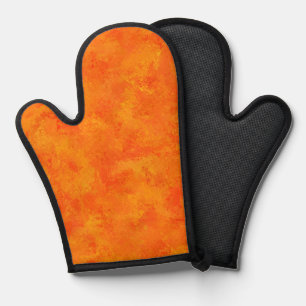 Orange Abstract Pattern  Oven Mitt