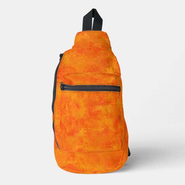 Orange Abstract Pattern  Sling Bag (Front)