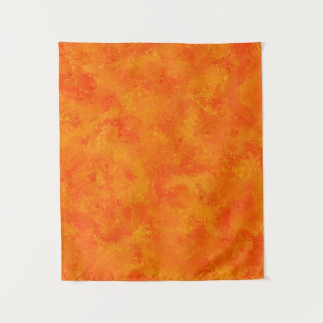 Orange Abstract Pattern  Tapestry (Front)