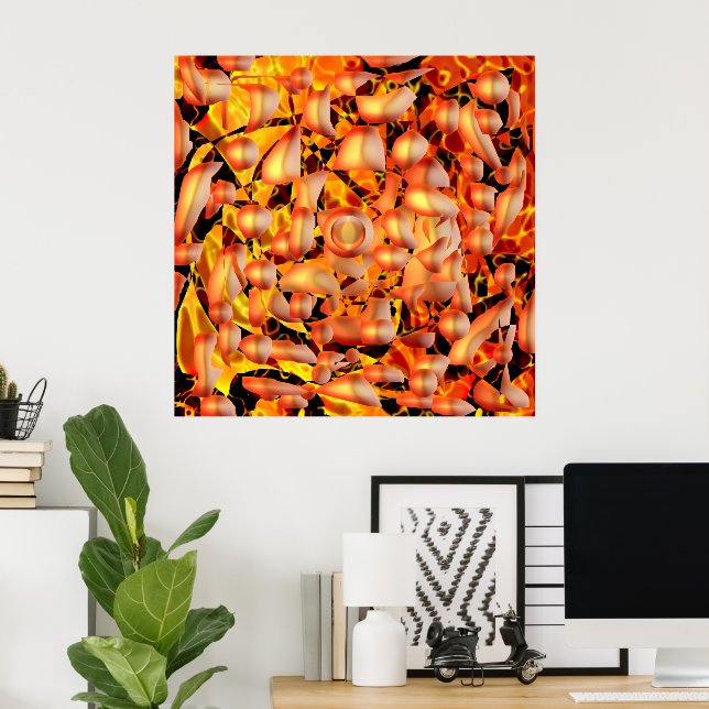 Orange Abstract Poster (Home Office)