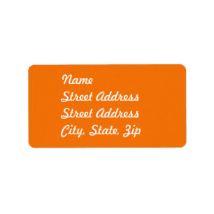 Orange Address Sticker