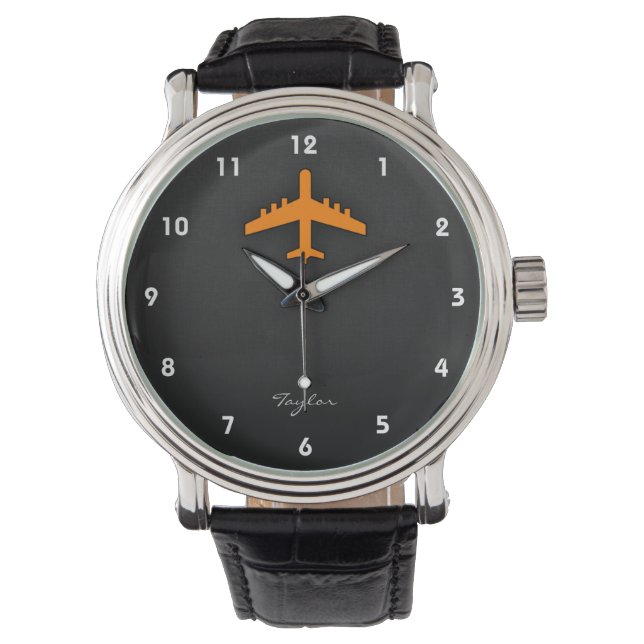 Orange Aeroplane Watch (Front)