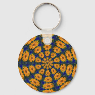 Orange African Daisy  Keychain