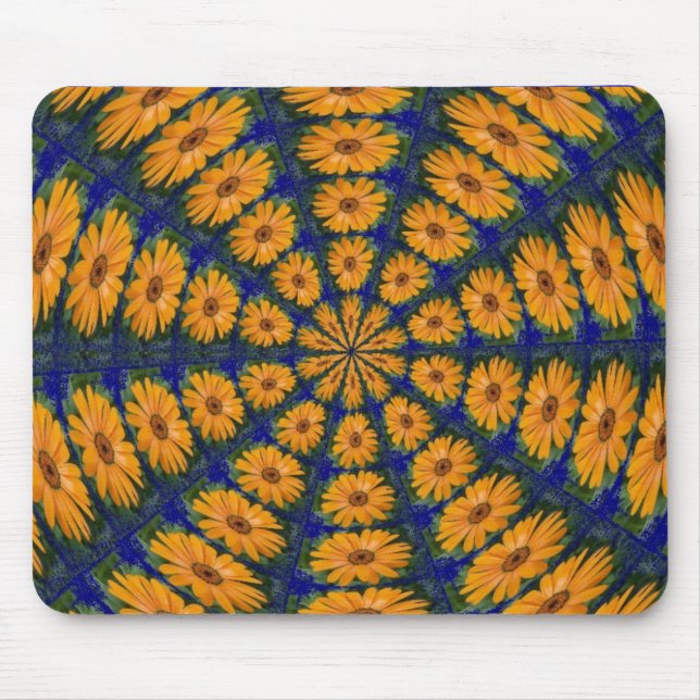 Orange African Daisy Mousepad (Front)