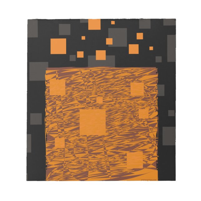 Orange alert float abstract Halloween black box Notepad (Front)