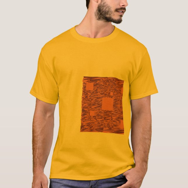 Orange alert float abstract Halloween black box T-Shirt (Front)