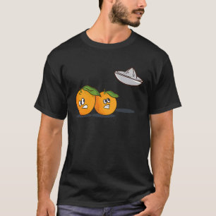Orange Alien Orange Flying Saucer Ufo Sarcasm T-Shirt