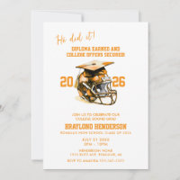 Orange American Football Graduation Party