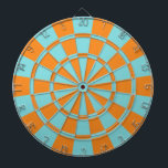 Orange And Aqua Dartboard<br><div class="desc">Orange And Aqua Dart Board</div>
