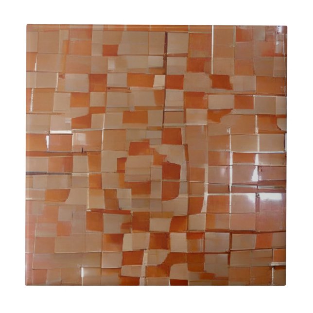 Orange and beige tiles ceramic (Front)