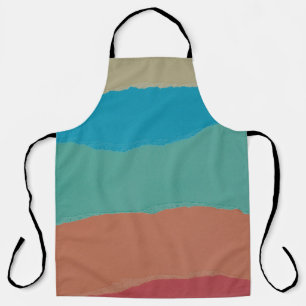 Orange and black abstract painting apron