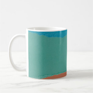 Orange and black abstract painting coffee mug