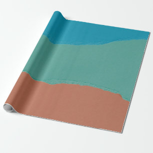Orange and black abstract painting wrapping paper