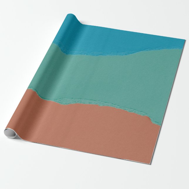 Orange and black abstract painting wrapping paper (Unrolled)