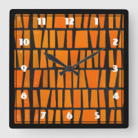 Orange and black african tribal pattern