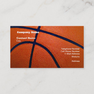 Orange and Black Basketball Business Card
