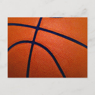 Orange and Black Basketball Postcard