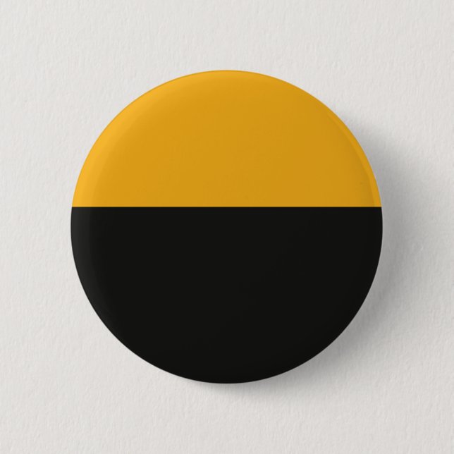 Orange And Black Block Art 6 Cm Round Badge (Front)