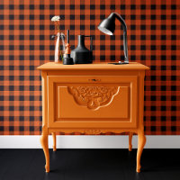 Orange and Black Buffalo Plaid Halloween