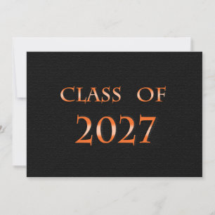 Orange and Black Class of 2027 Card