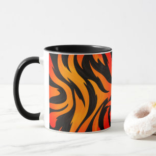 Orange and Black Design Mug