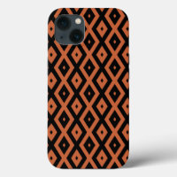 Orange and black diamond pattern Case-Mate iPhone 