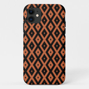 Orange and black diamond pattern Case-Mate iPhone case