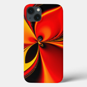Orange and Black Flavour Fractal iPhone 13 Case
