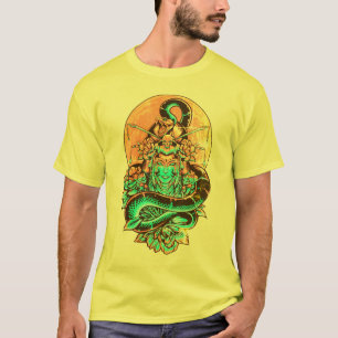 Orange and black Geisha Queen Illustration T-Shirt