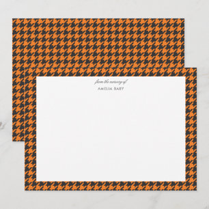 Orange and black halloween Baby shower notecard