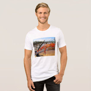 Orange and black lizard in Margarita T-Shirt Tri-Blend Shirt