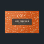 Orange and Black Math Tutor business card<br><div class="desc">A simple modern design featuring some math formulas written in cream on a bold orange background. This would be perfect for anybody working as a tutor or teacher for Math students.</div>