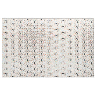 Orange and Black Megaphones Cheerleader Design Fabric