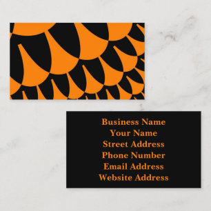 Orange and Black Scales Business Card