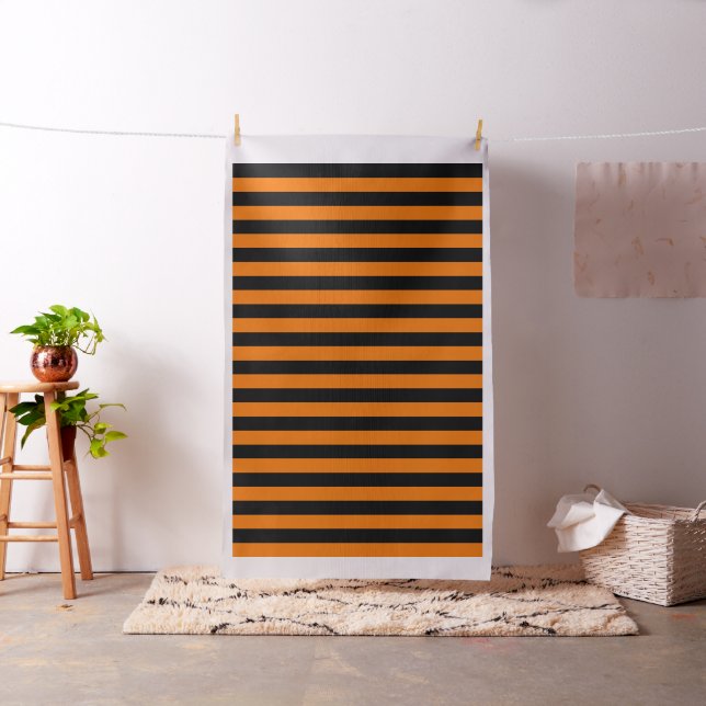 Orange And Black Strip Fabric (In Situ)