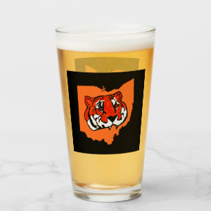 ORANGE AND BLACK STRIPES GLASS